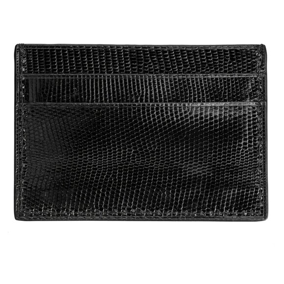 Modern Lizard Slim Wallet – Elegant Design - Lacquer Black - Picture 3 of 4